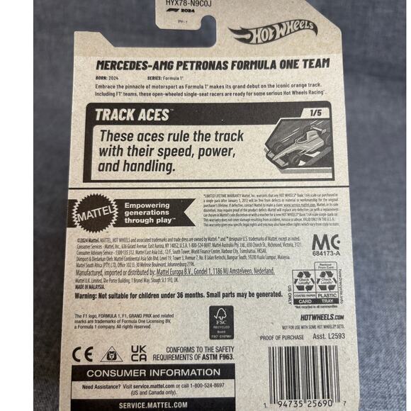Hot Wheels F1 Mercedes-AMG Petronas Formula One Team 59/250 - Picture 2 of 3
